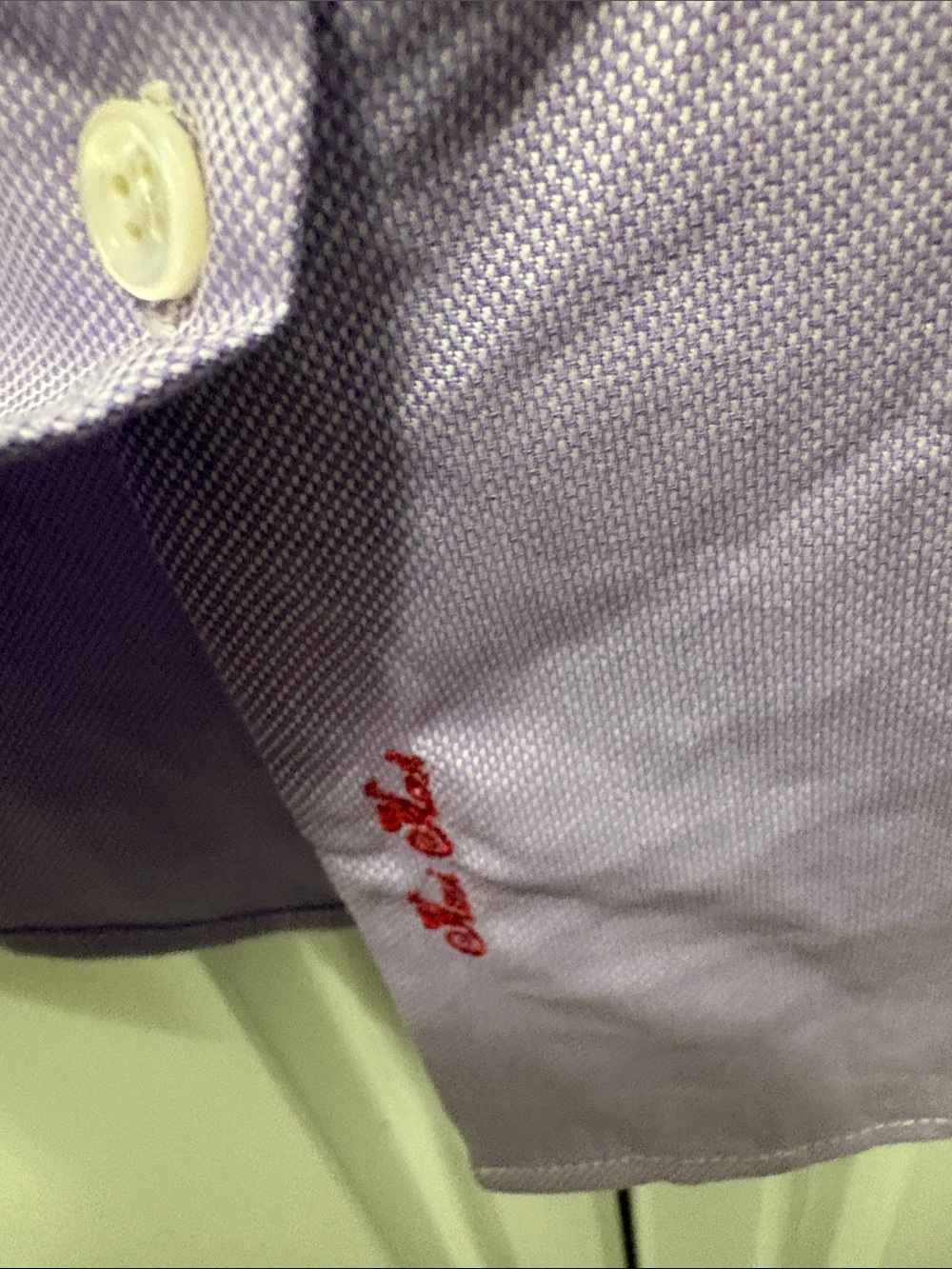 Henri-Henri La' Royale Pink and Purple - Long-Sleeve Button Down Shirts - Large - Picture 12 of 15